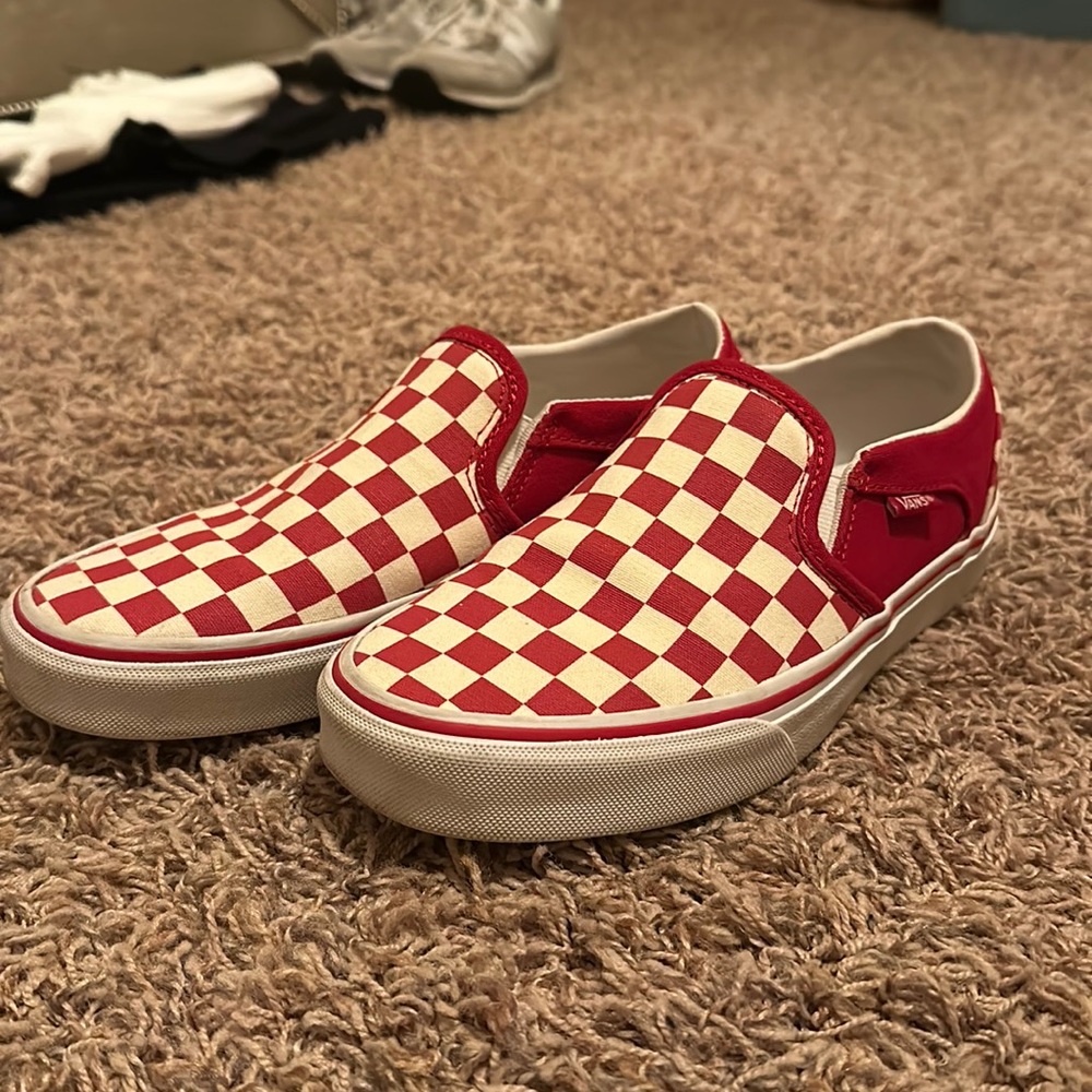 Barely Worn Red Checkered Vans